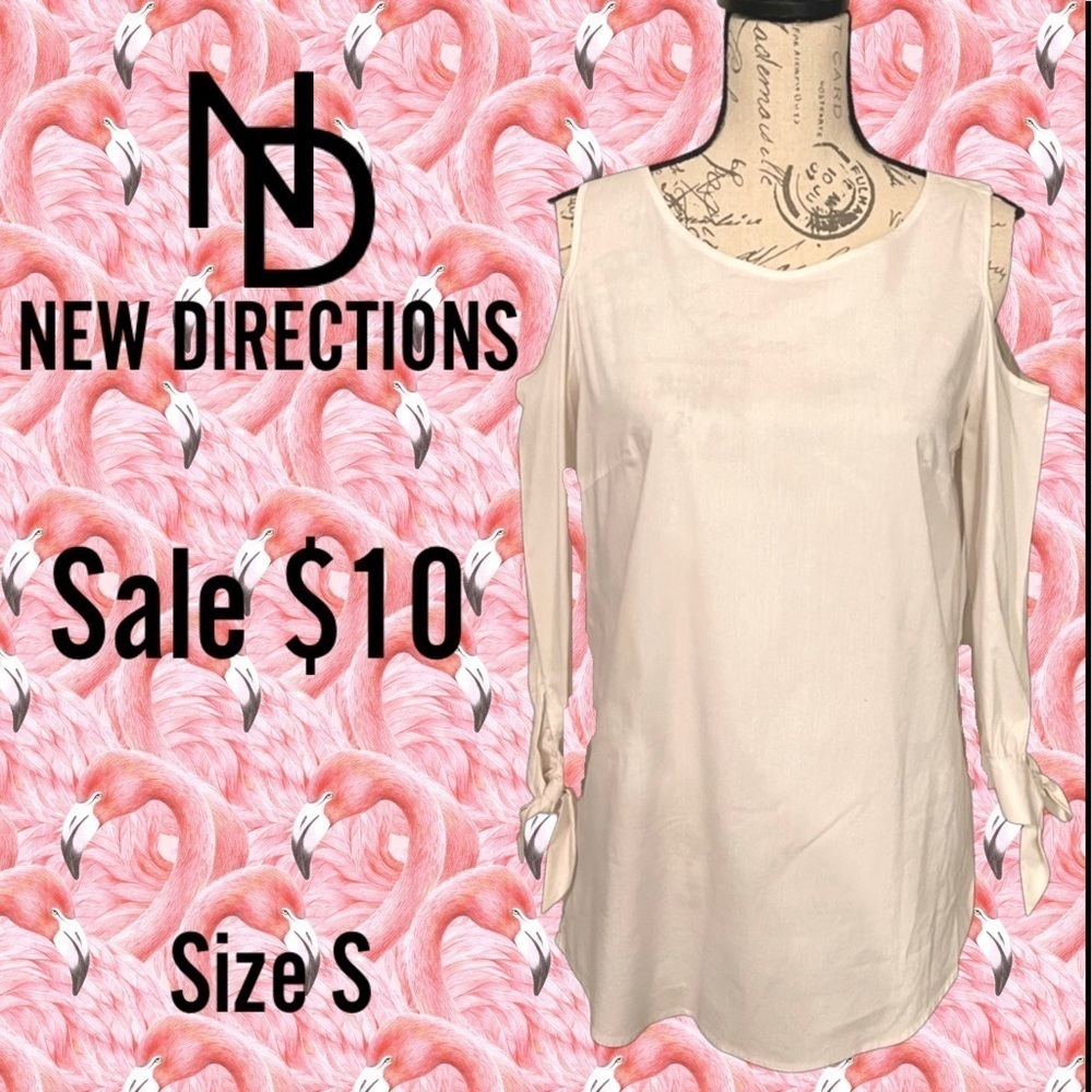 Sz Small White Shirt with shoulder cutouts